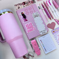 Soft pink stationery set + tumbler