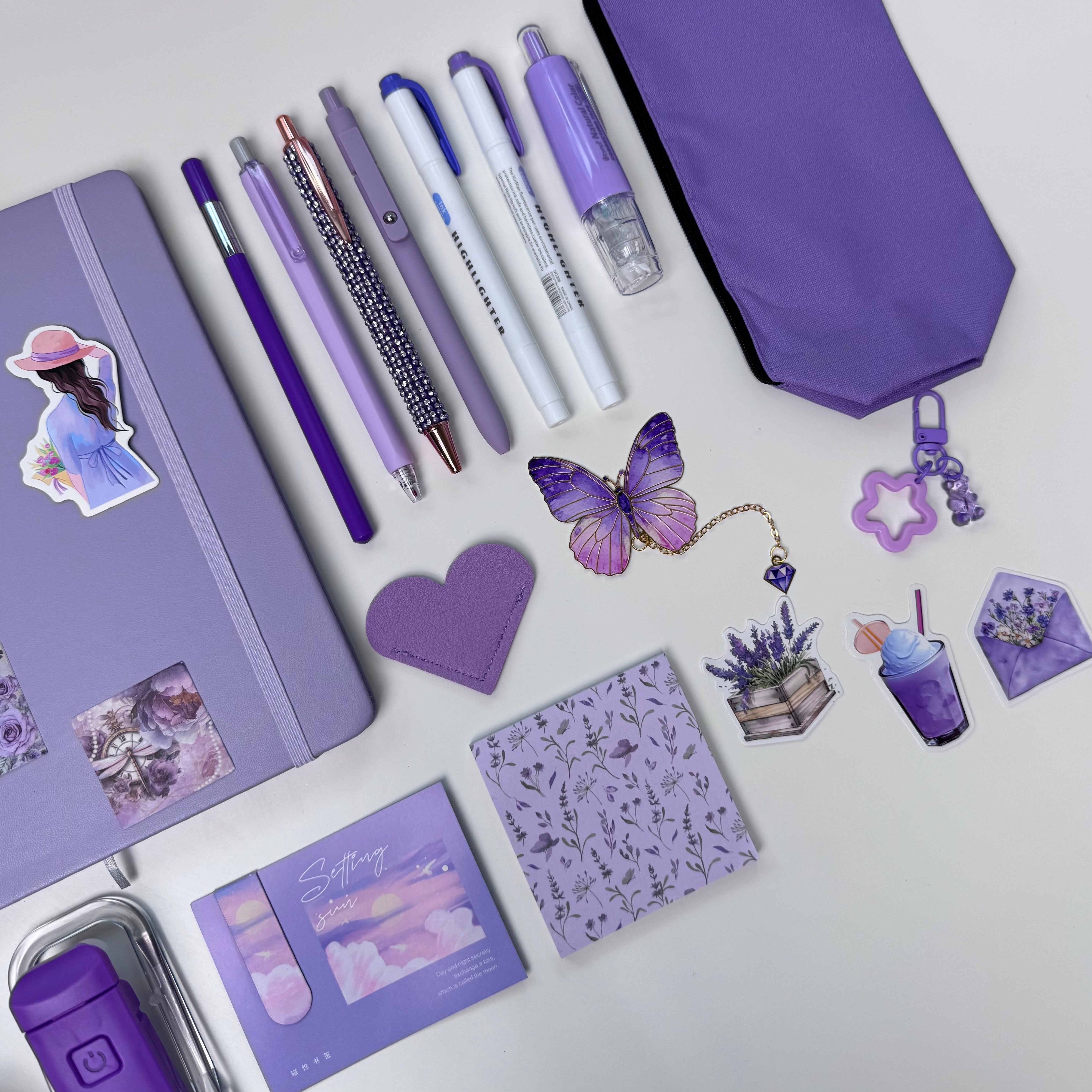 Lavender stationery set + tumbler