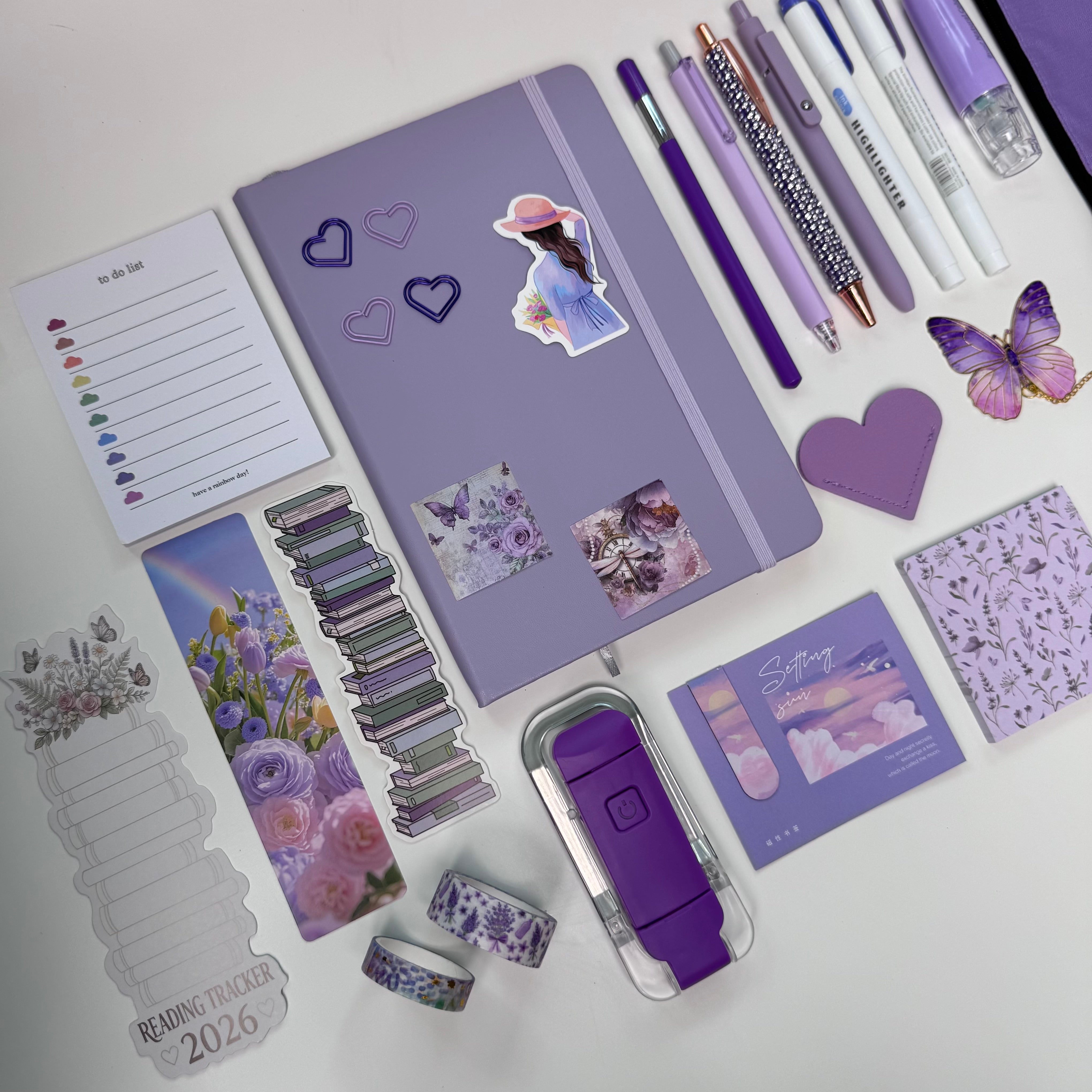 Lavender stationery bundle