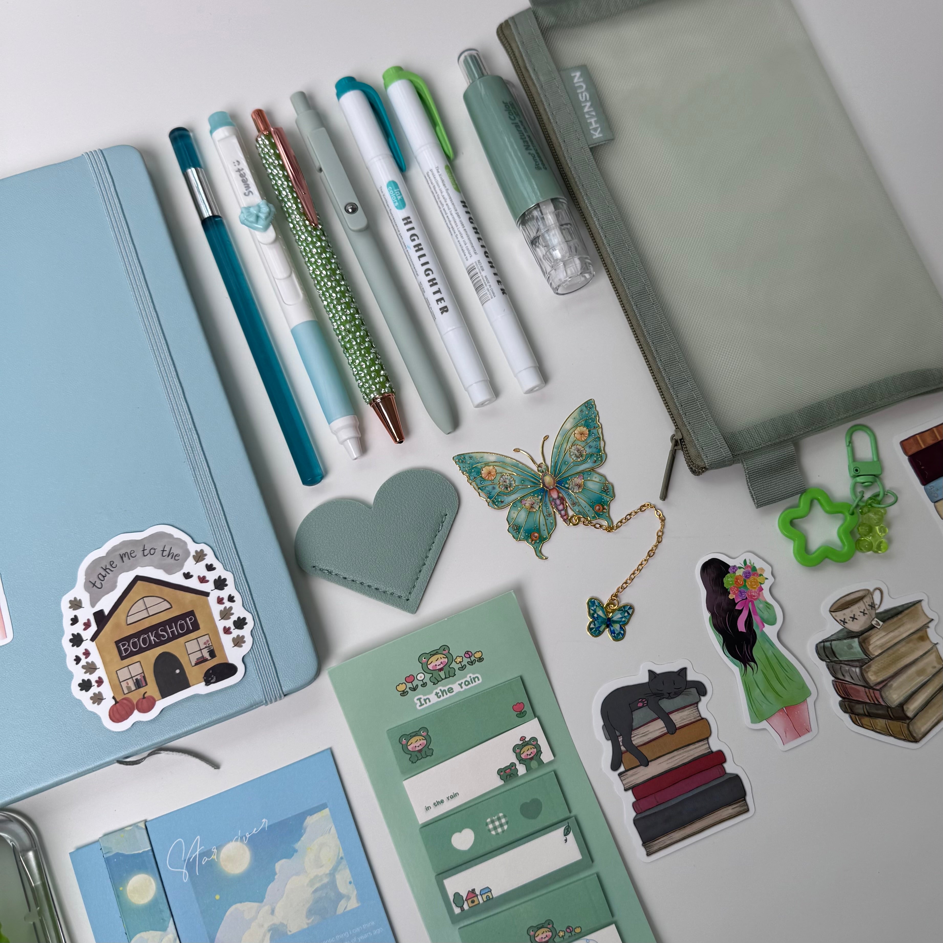 Forest green stationery bundle