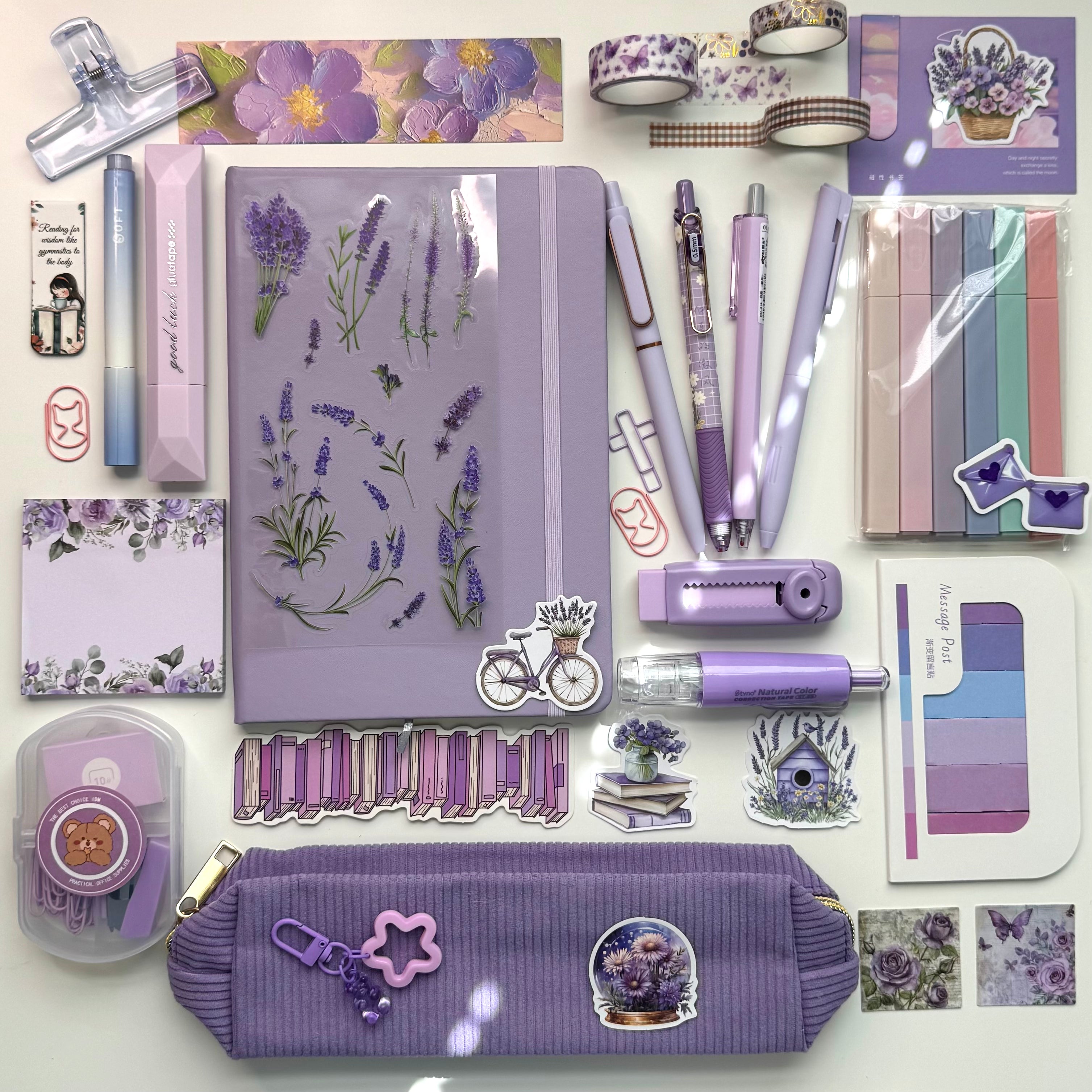 💜 Lavender reading aesthetic set