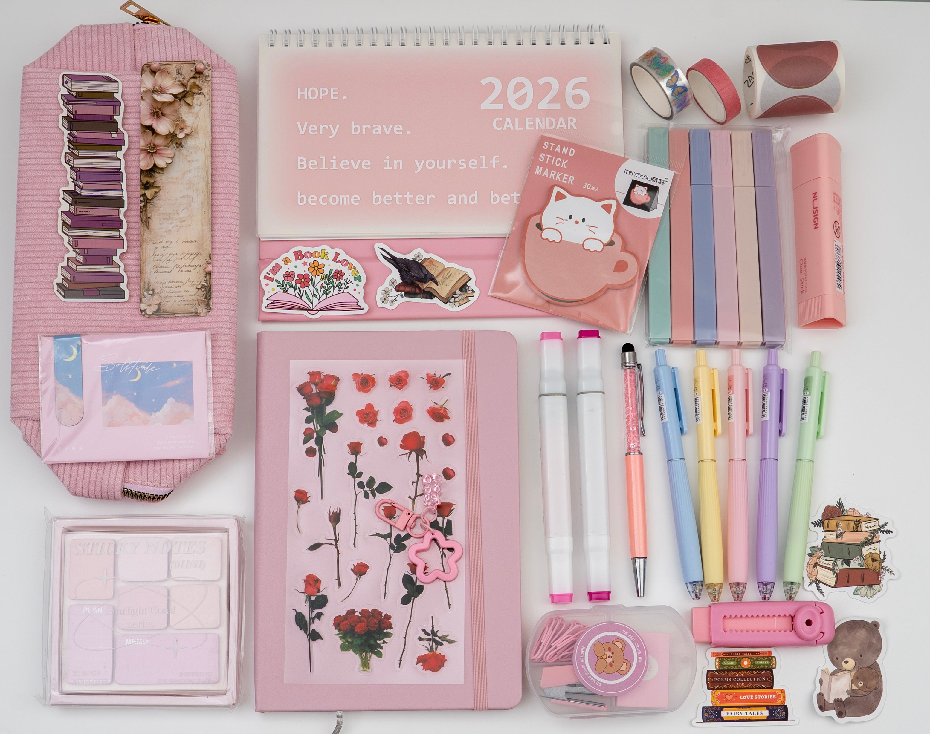 Bookish Bundle/ Soft pink/ Premium stationery set