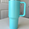 40oz Insulated travel tumbler with handle / Blue