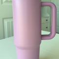 40oz Insulated travel tumbler with handle / Lavender , pastel purple