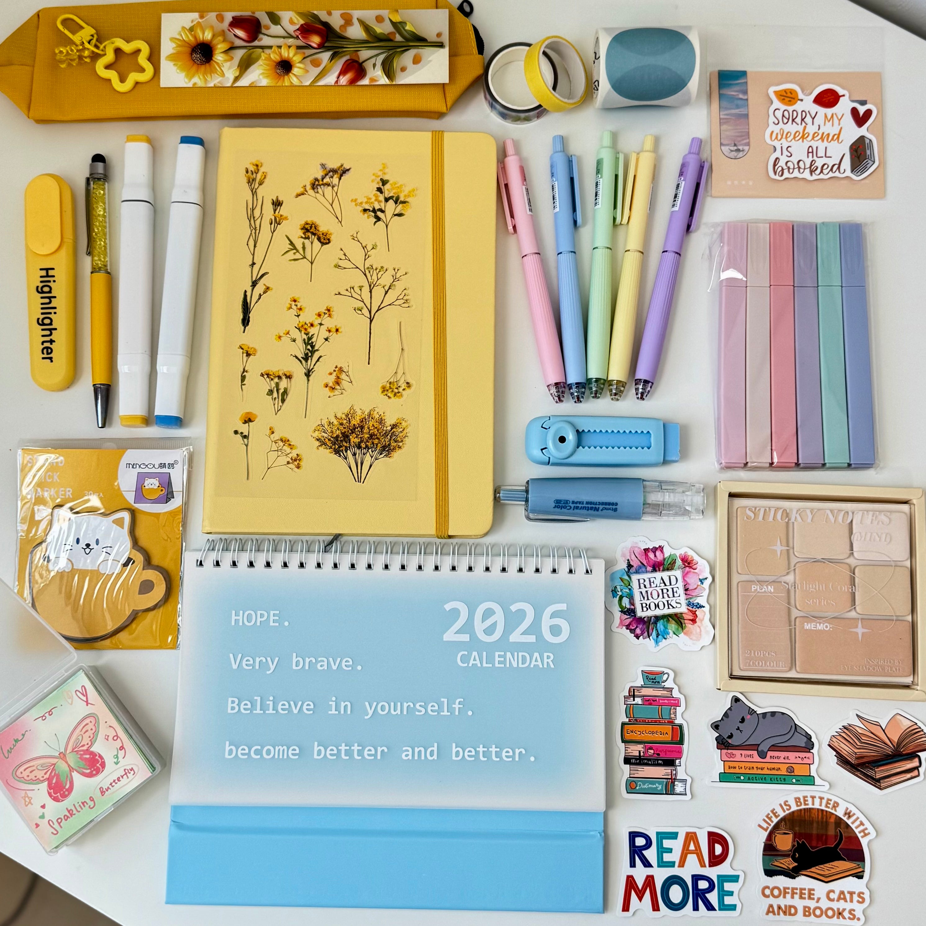 Bookish Bundle / Yellow /Stationery set