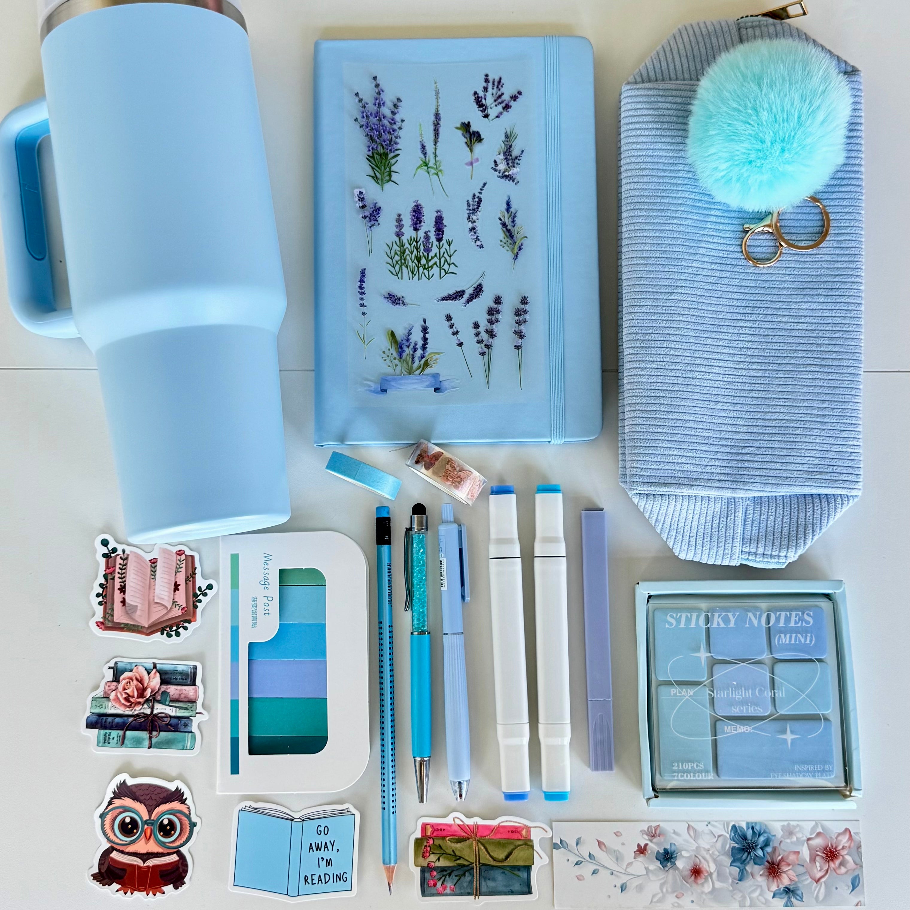 Stationery & Tumbler Gift Set / Blue
