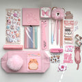 Biserina Pink Pastel Stationery Set — Perfect Gift (Students & Planners) aesthetic stationery — Default Title