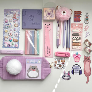 Biserina Lavender Pastel Stationery Set — Perfect Calm Desk Gift aesthetic stationery — Default Title
